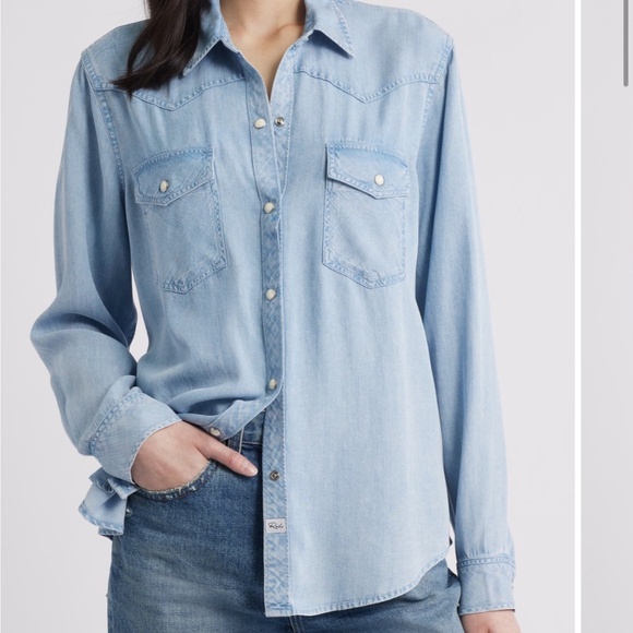 Rails denim blouse - Picture 1 of 10